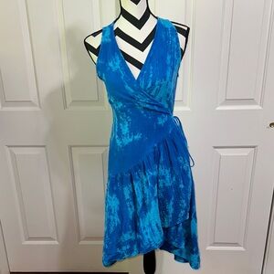STARK X Blue Halter Wrap Dress